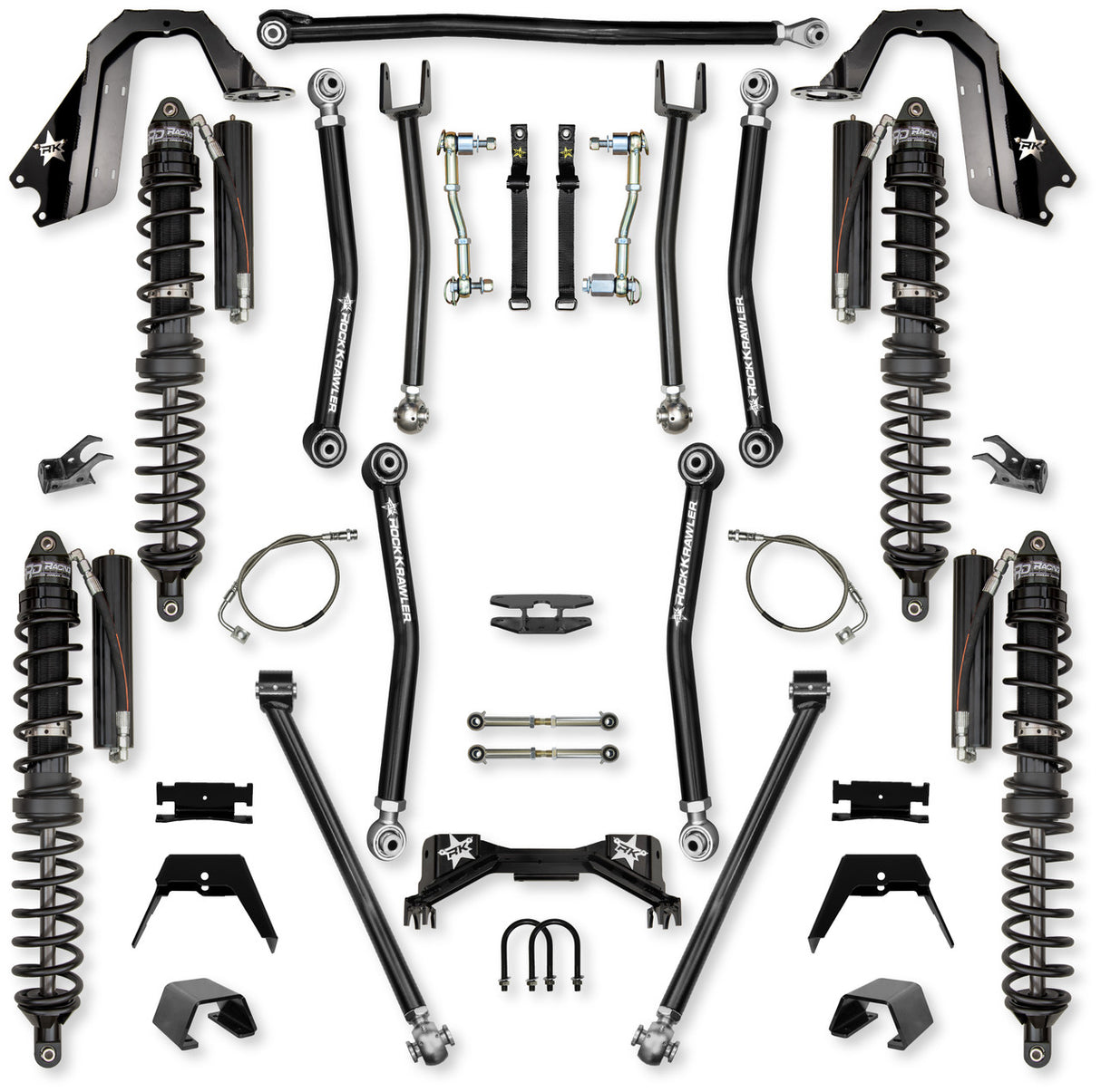 Rock Krawler 4.5" Adventure - X PRO COILOVER Mid-Arm Suspension System for Jeep Gladiator JT (Gas Models)