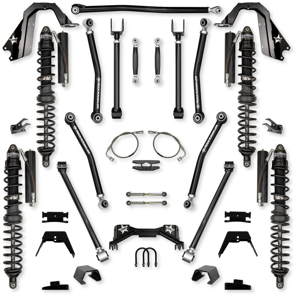 Rock Krawler 4.5" Adventure - X PRO COILOVER "No-Limits" Mid-Arm Suspension System for Jeep Gladiator JT (Gas Models)