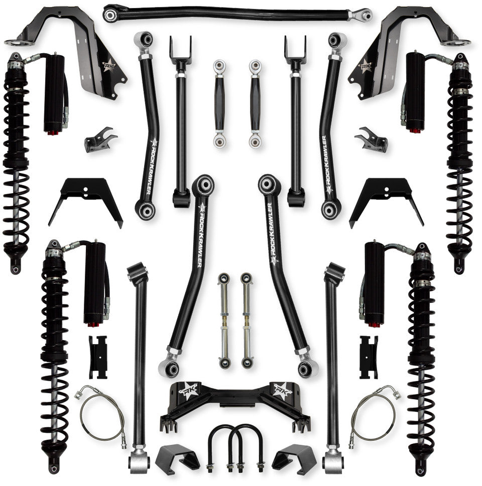 Rock Krawler 4.5" Adventure - X PRO COILOVER "No-Limits" Mid-Arm Suspension System for Jeep Gladiator JT (Gas Models)