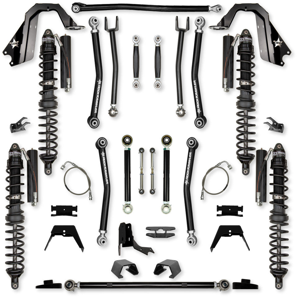 Rock Krawler 4.5" X-Factor COILOVER "No Limits" Mid-Arm Suspension System for Jeep Gladiator JT (Gas Models)