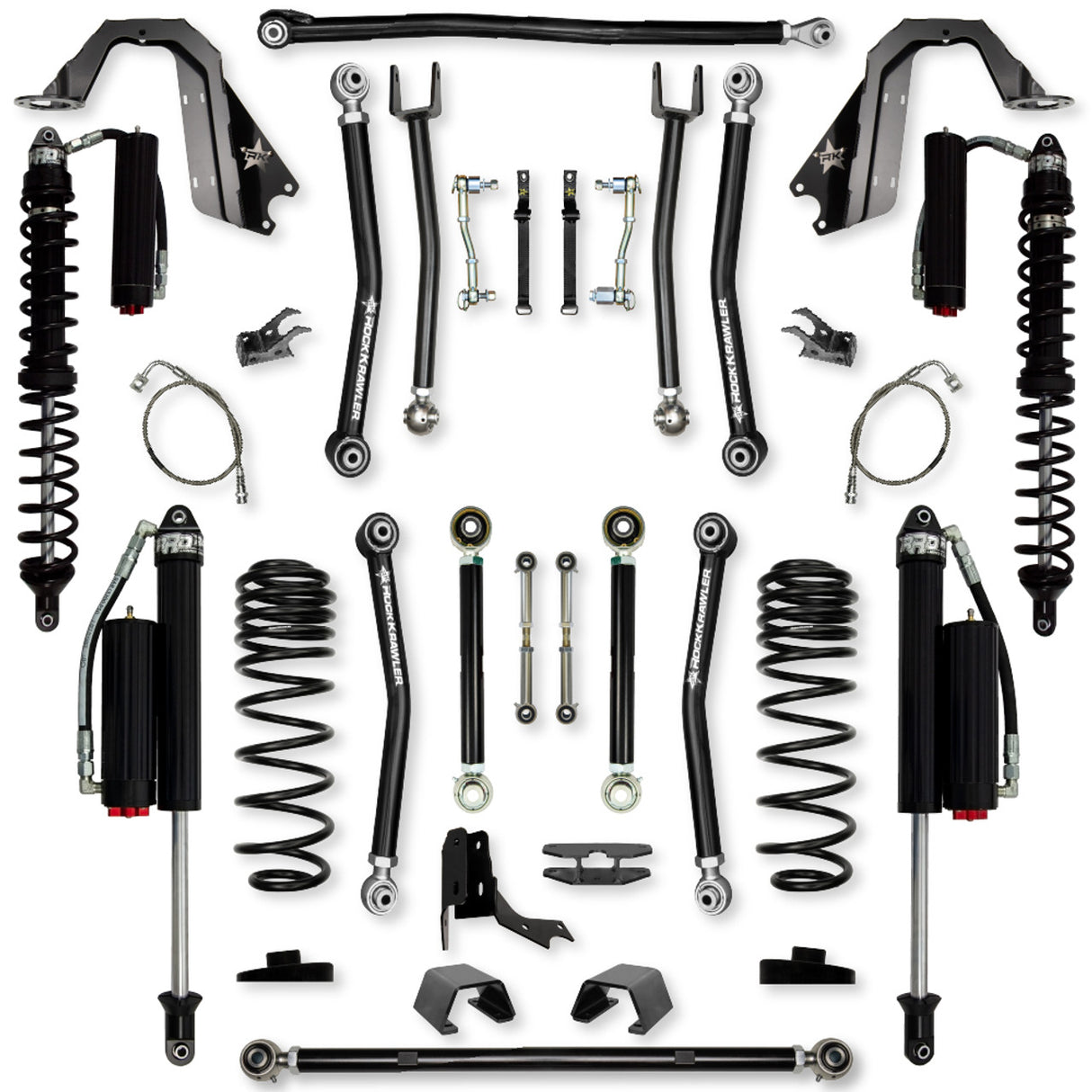 Rock Krawler 4.5" X-Factor COILOVER Mid-Arm Suspension System for Jeep Gladiator JT (Gas Models)
