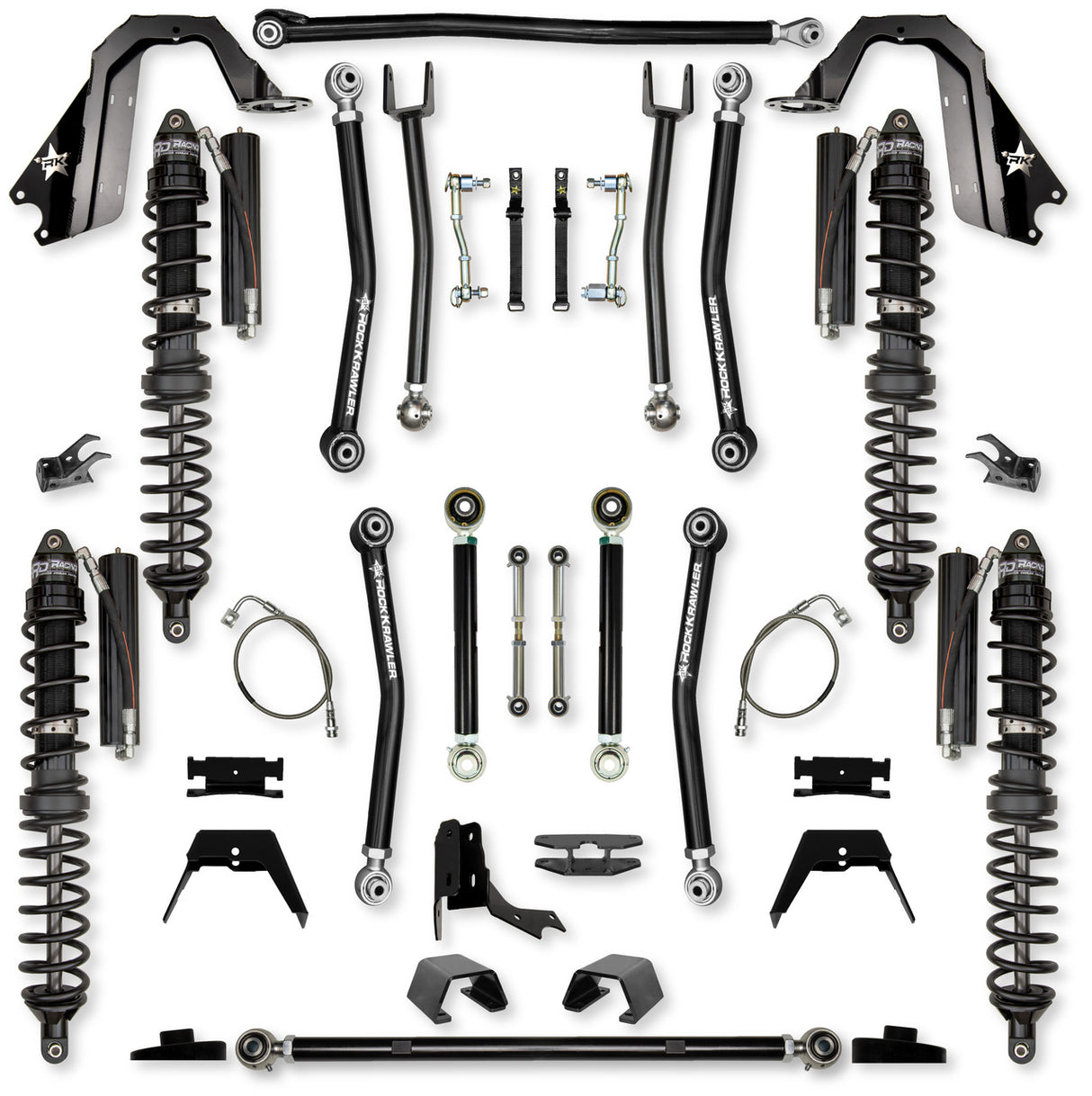 Rock Krawler 4.5" X-Factor COILOVER Mid-Arm Suspension System for Jeep Gladiator JT (Gas Models)