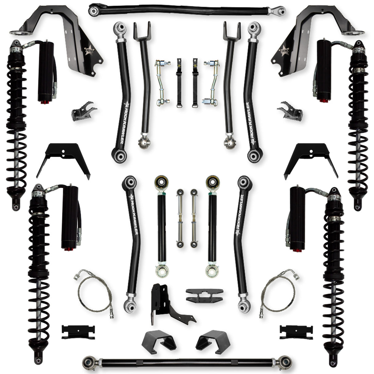 Rock Krawler 4.5" X-Factor COILOVER Mid-Arm Suspension System for Jeep Gladiator JT (Gas Models)
