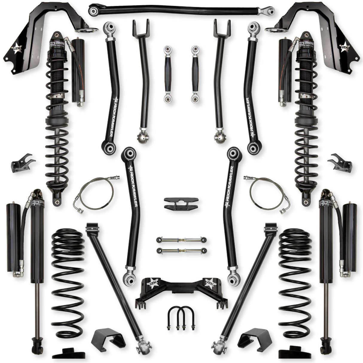 Rock Krawler 4.5" PRO - X COILOVER "No-Limits" Mid-Arm System for Jeep Gladiator JT (Gas Models)