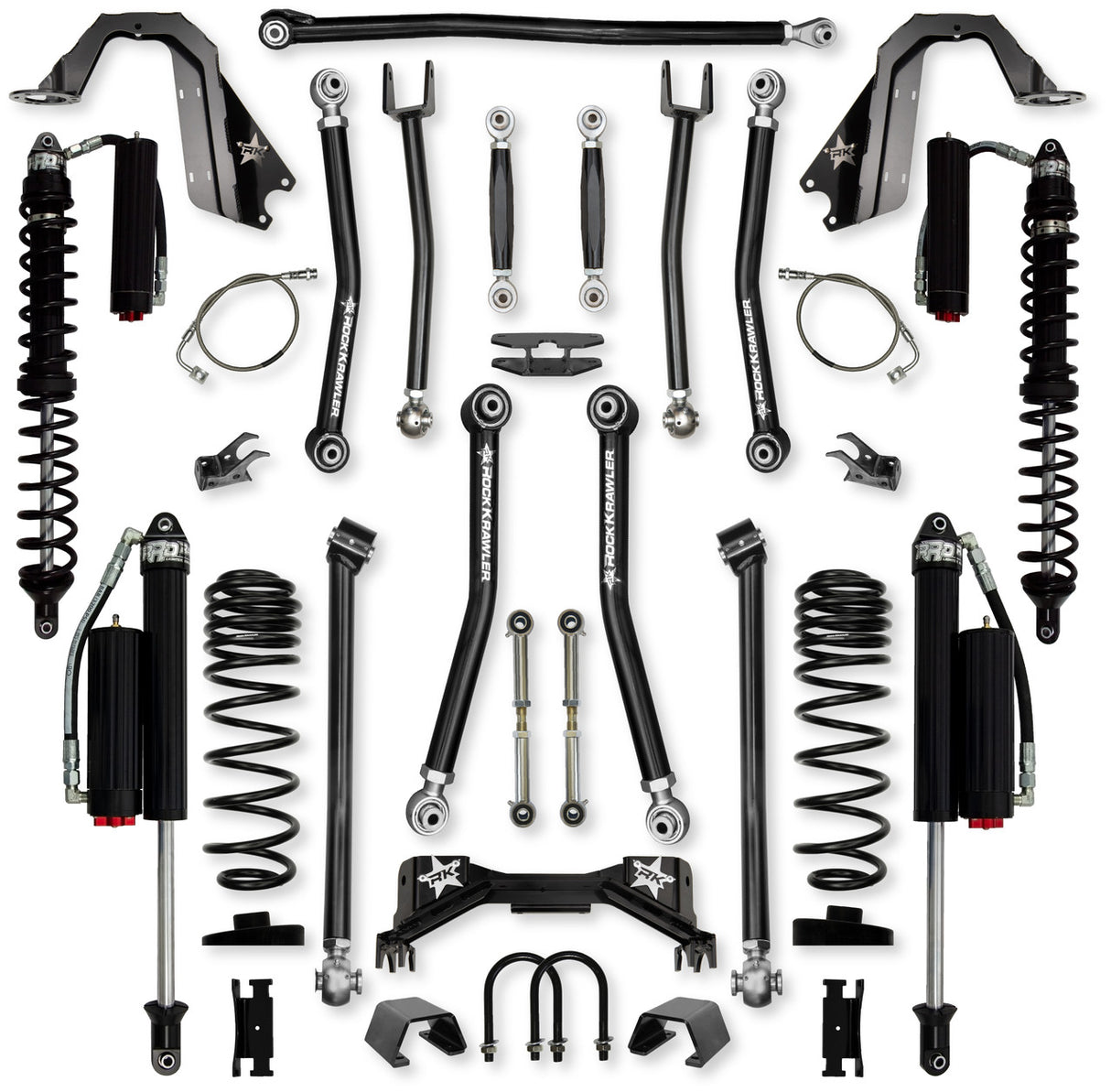 Rock Krawler 4.5" PRO - X COILOVER "No-Limits" Mid-Arm System for Jeep Gladiator JT (Gas Models)