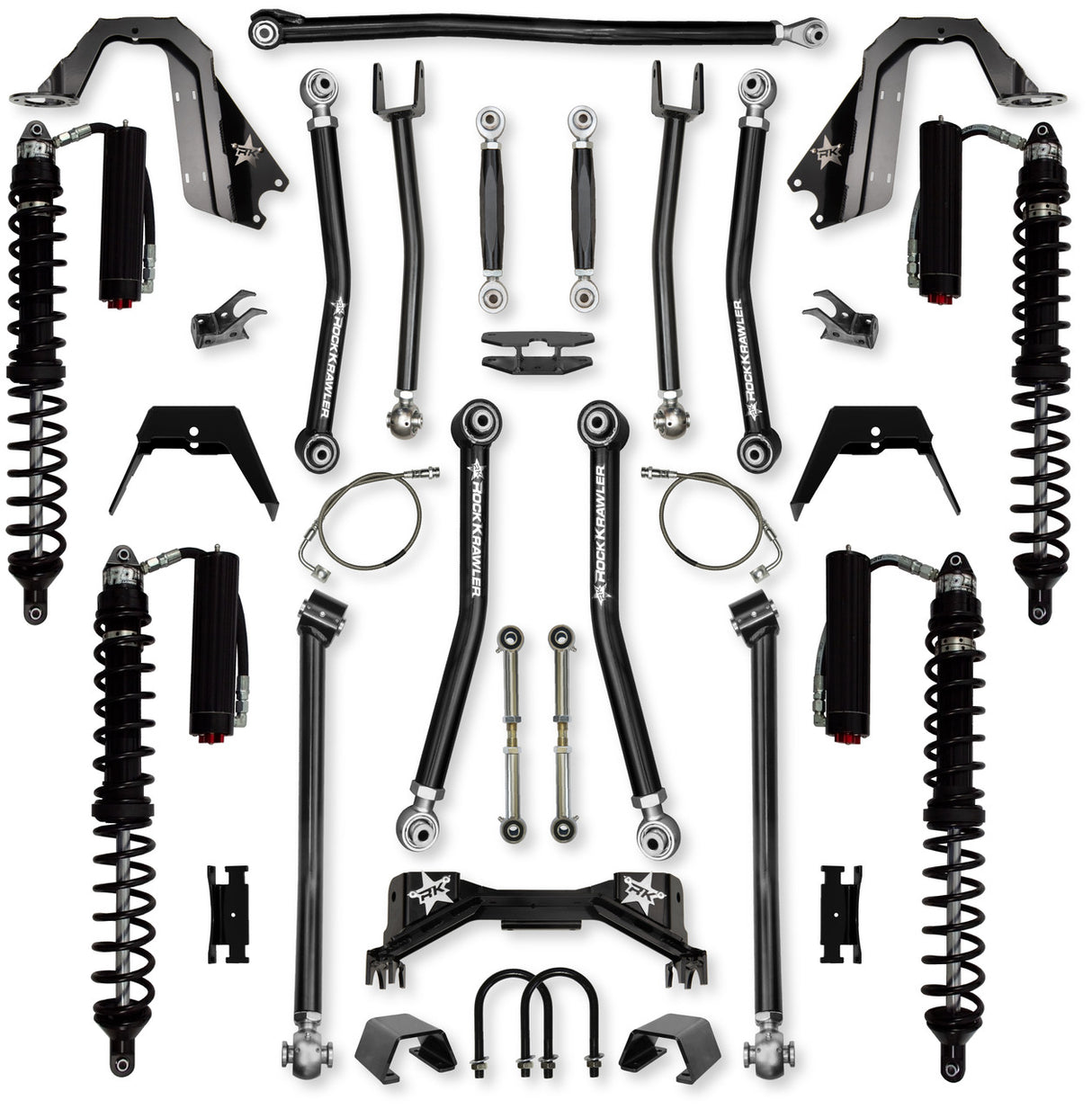 Rock Krawler 4.5" PRO - X COILOVER "No-Limits" Mid-Arm System for Jeep Gladiator JT (Gas Models)