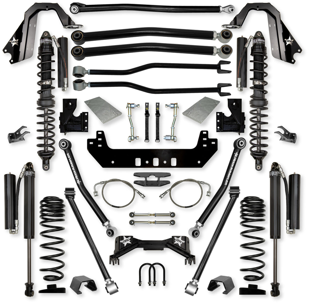 Rock Krawler 4.5" Silverback COILOVER Long-Arm Suspension System for Jeep Gladiator JT (Gas Models)