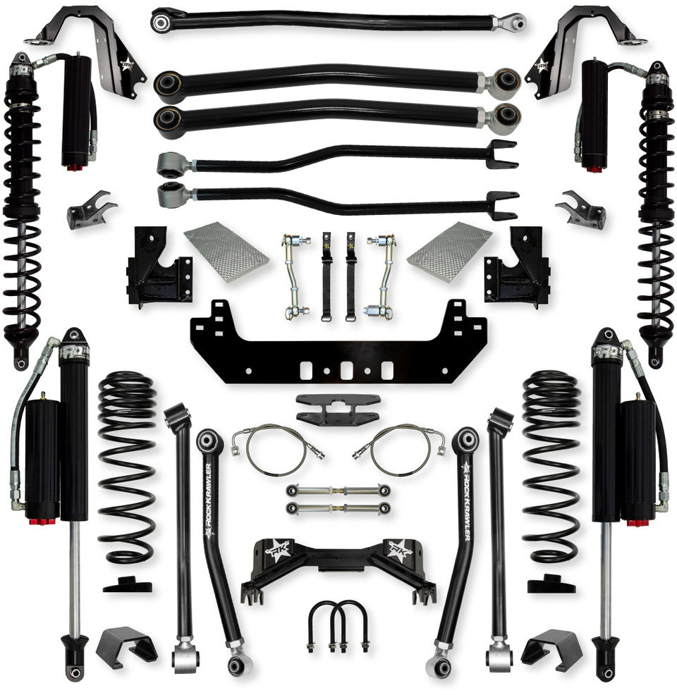 Rock Krawler 4.5" Silverback COILOVER Long-Arm Suspension System for Jeep Gladiator JT (Gas Models)
