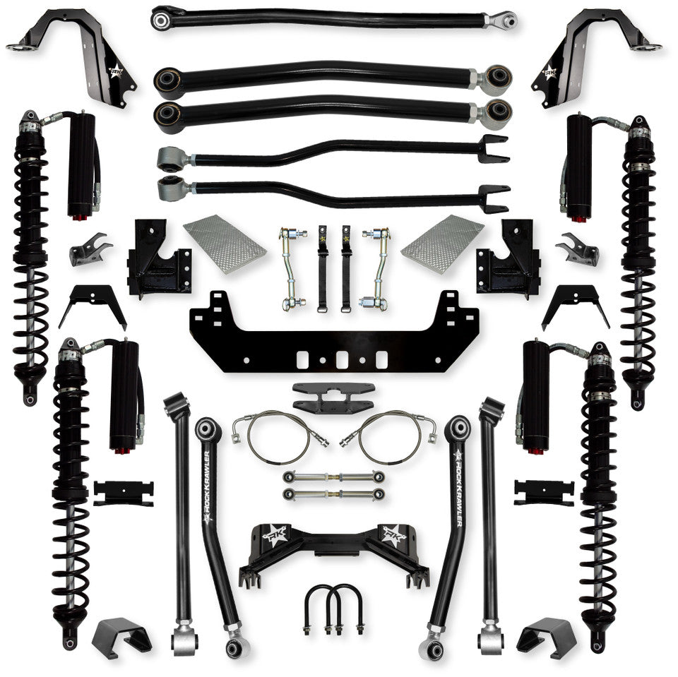 Rock Krawler 4.5" Silverback COILOVER Long-Arm Suspension System for Jeep Gladiator JT (Gas Models)