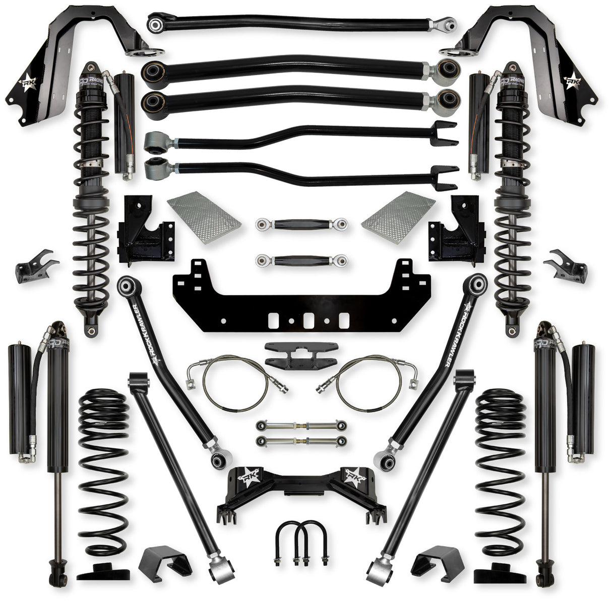 Rock Krawler 4.5" Silverback COILOVER "No Limits" Long-Arm Suspension System for Jeep Gladiator (Gas Models)
