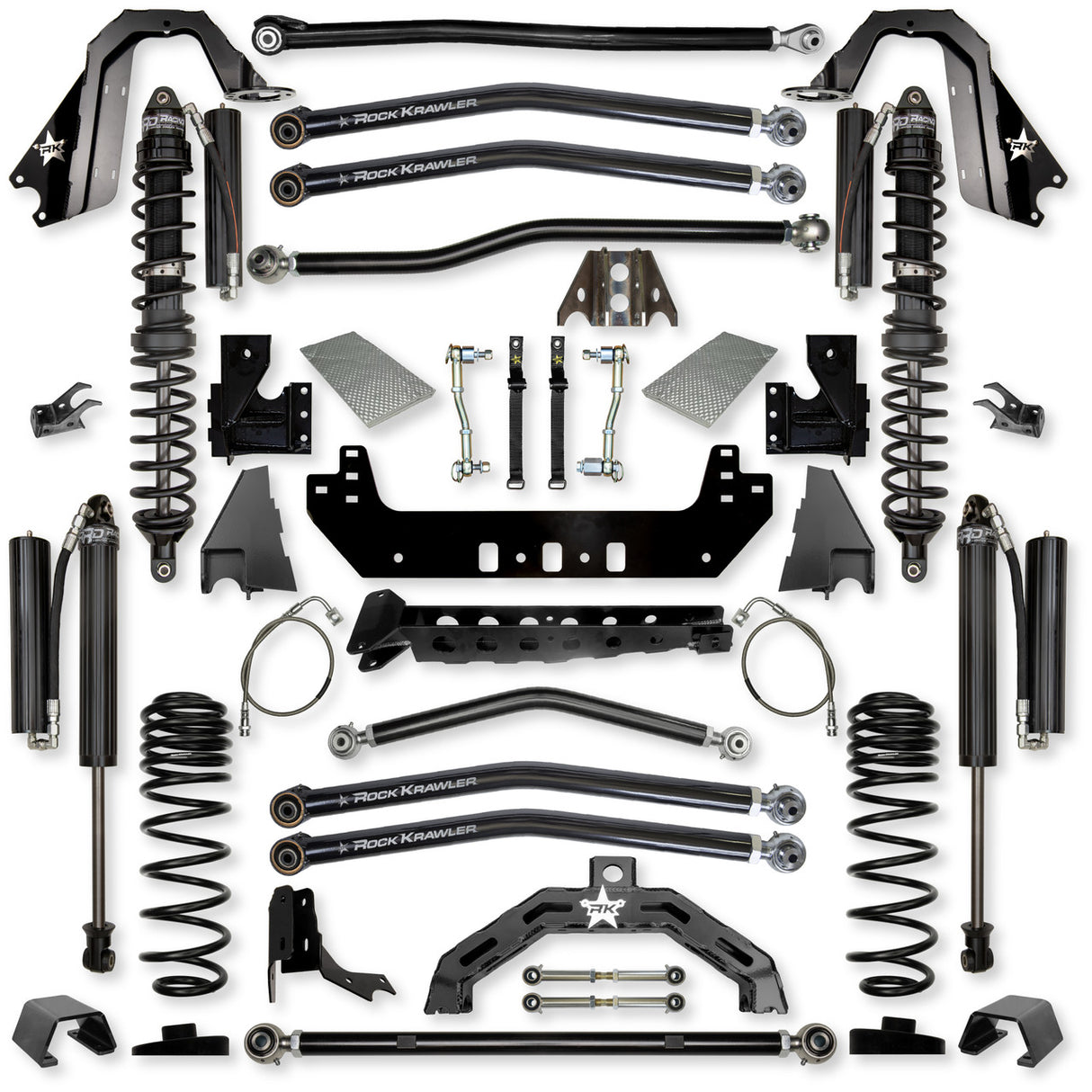 Rock Krawler 4.5" X-Factor X2 COILOVER Long-Arm Suspension System for Jeep Gladiator JT (Gas Models)