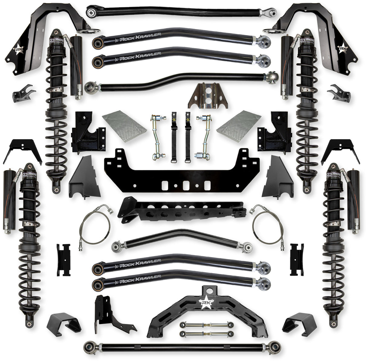 Rock Krawler 4.5" X-Factor X2 COILOVER Long-Arm Suspension System for Jeep Gladiator JT (Gas Models)