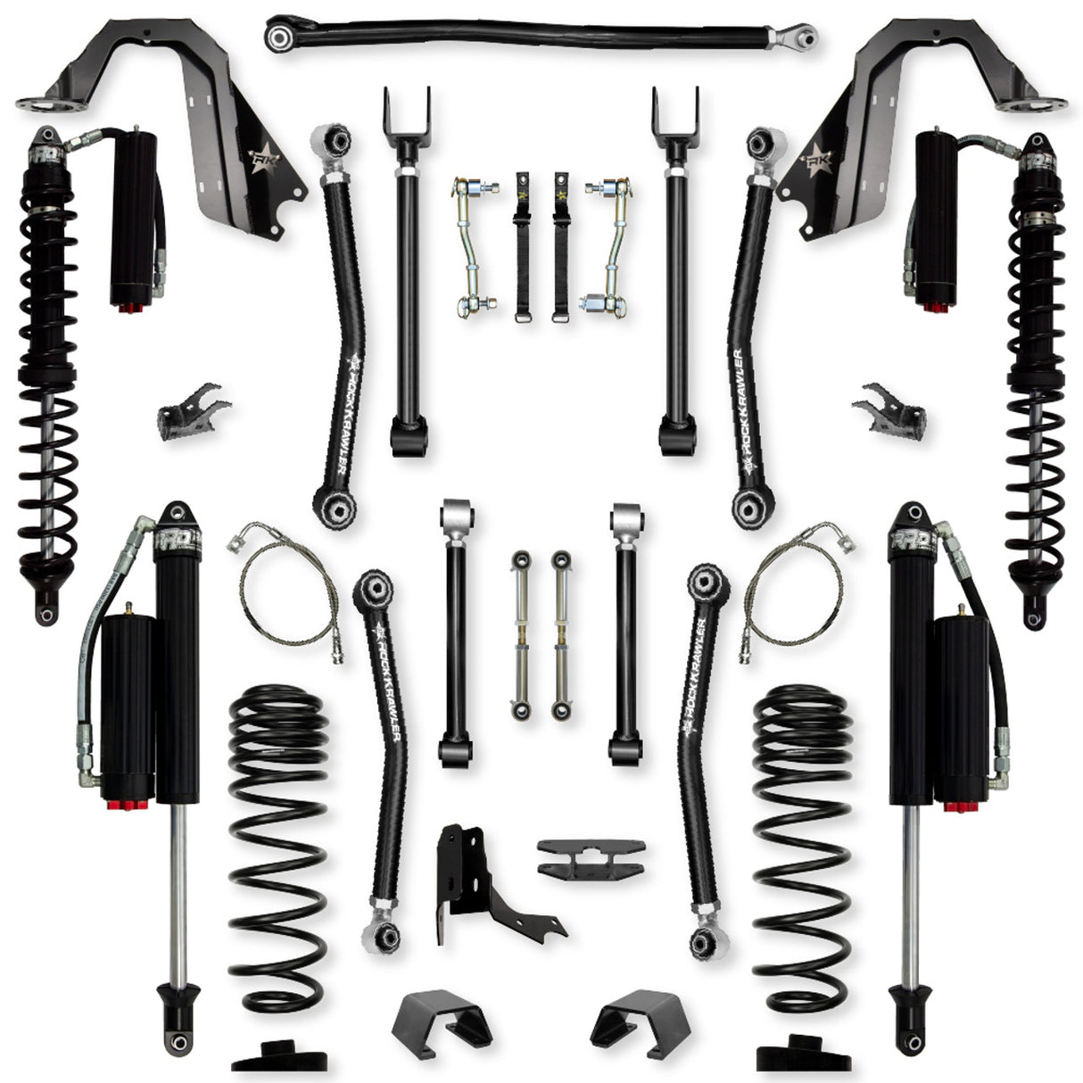 Rock Krawler 4.5" Adventure - X COILOVER Mid-Arm Suspension System for Jeep Gladiator JT (Diesel Models)