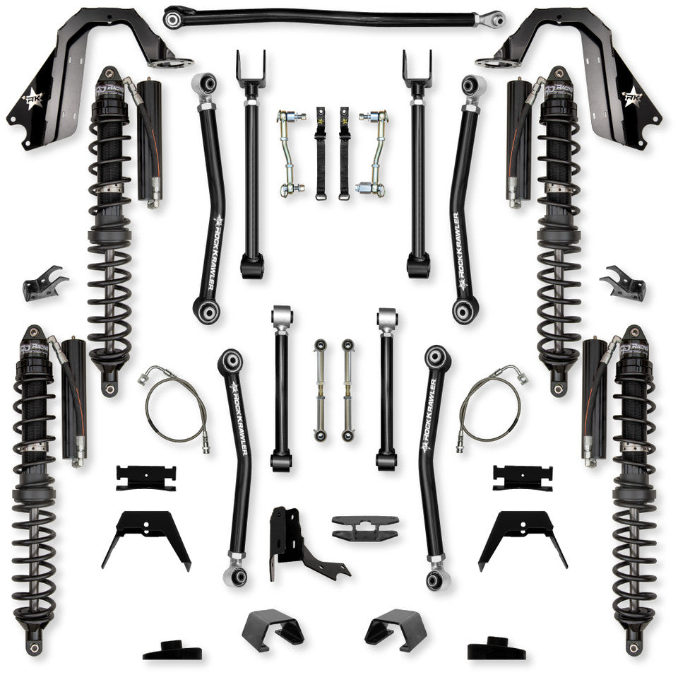 Rock Krawler 4.5" Adventure - X COILOVER Mid-Arm Suspension System for Jeep Gladiator JT (Diesel Models)