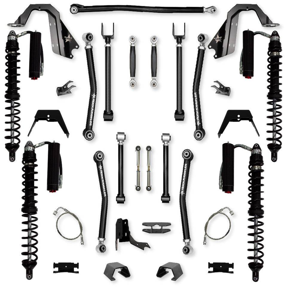 Rock Krawler 4.5" Adventure - X COILOVER "No Limits" Mid-Arm Suspension System for Jeep Gladiator JT (Diesel Models)