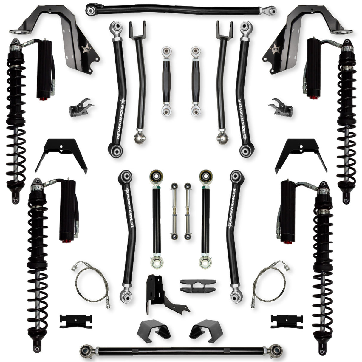 Rock Krawler 4.5" X-Factor COILOVER "No Limits" Mid-Arm Suspension System for Jeep Gladiator JT (Diesel Models)