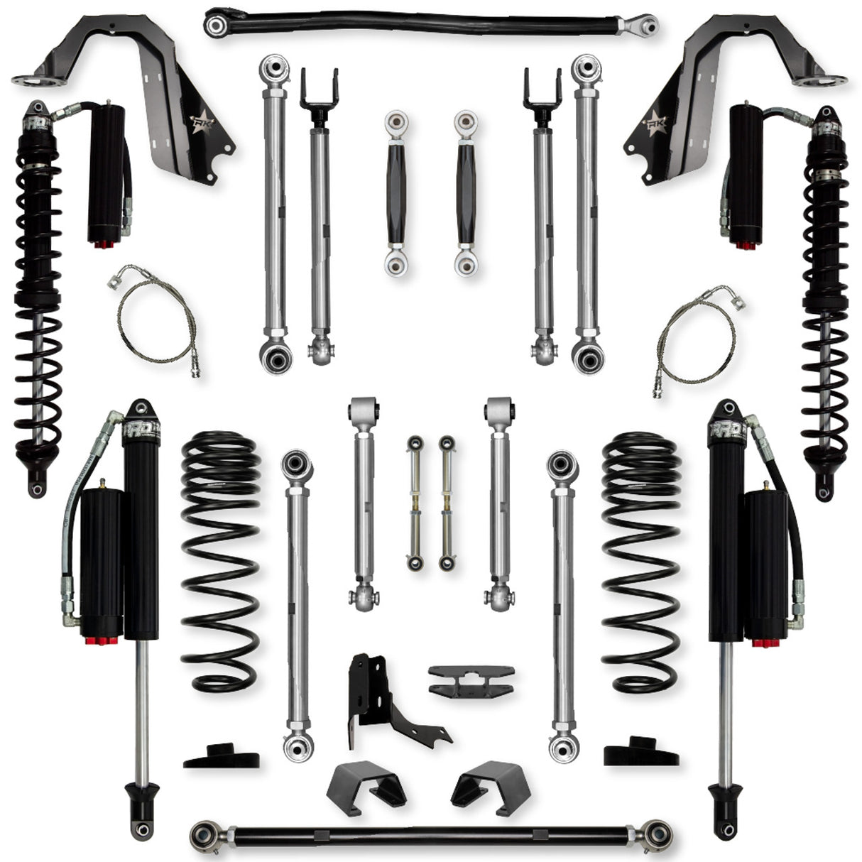Rock Krawler 4.5" X-Factor PRO COILOVER "No Limits" Mid-Arm Suspension System for Jeep Gladiator JT (Diesel Models)