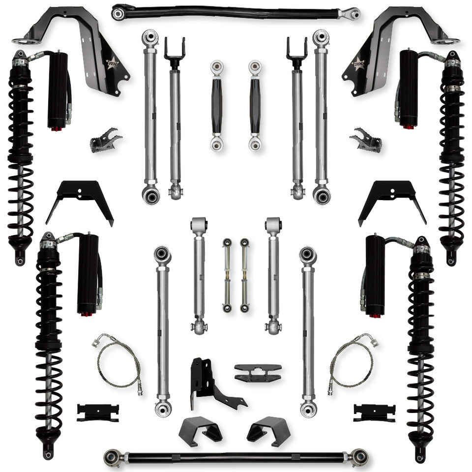 Rock Krawler 4.5" X-Factor PRO COILOVER "No Limits" Mid-Arm Suspension System for Jeep Gladiator JT (Diesel Models)