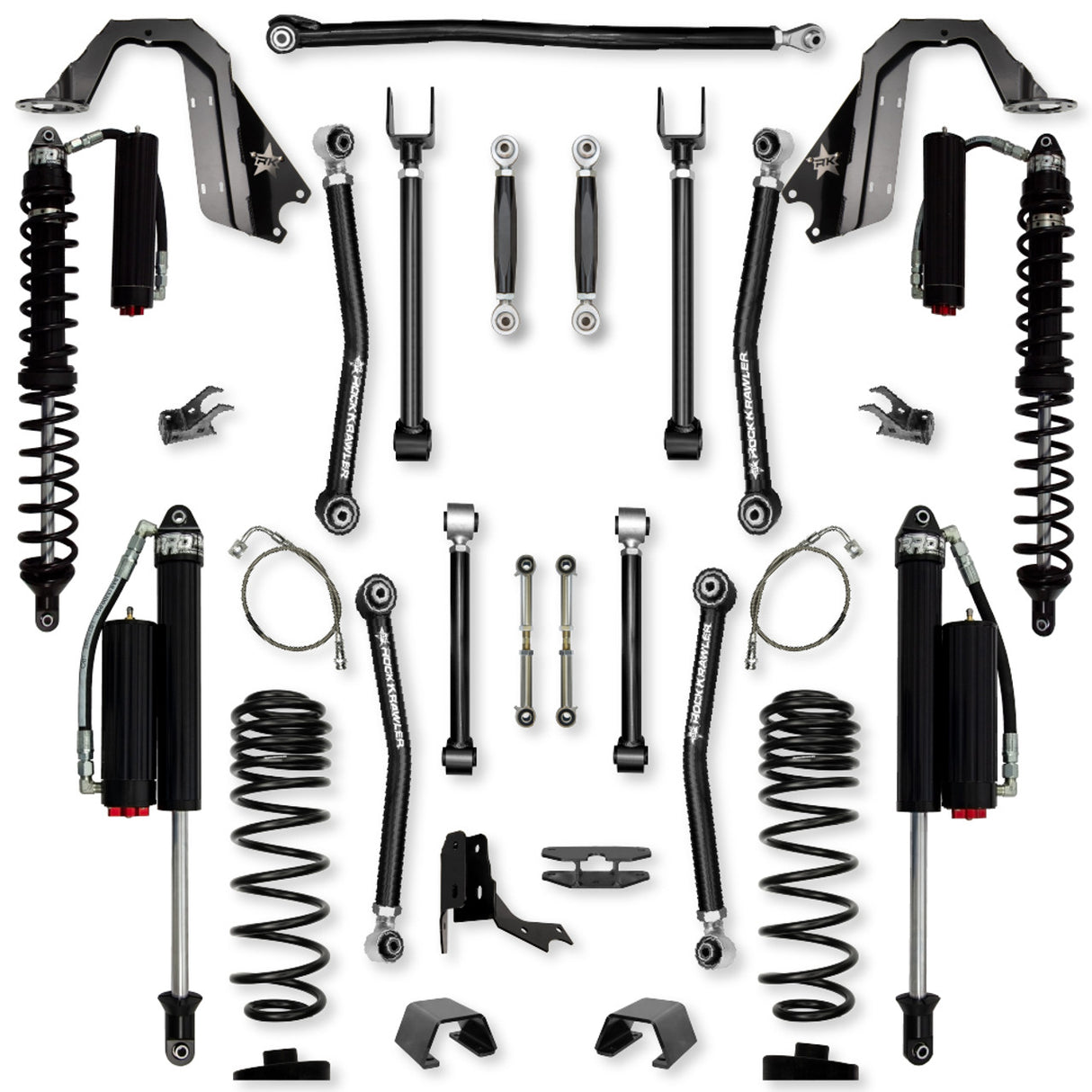 Rock Krawler 4.5" Adventure X2 COILOVER "No Limits" Long-Arm Suspension System for Jeep Gladiator JT (Diesel Models)