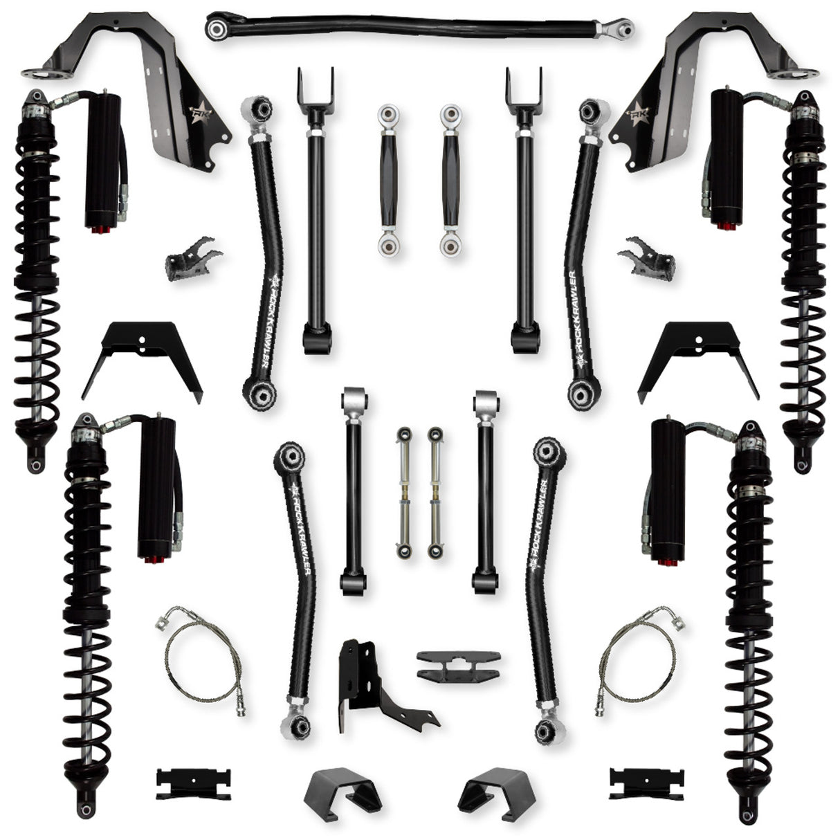 Rock Krawler 4.5" Adventure X2 COILOVER "No Limits" Long-Arm Suspension System for Jeep Gladiator JT (Diesel Models)