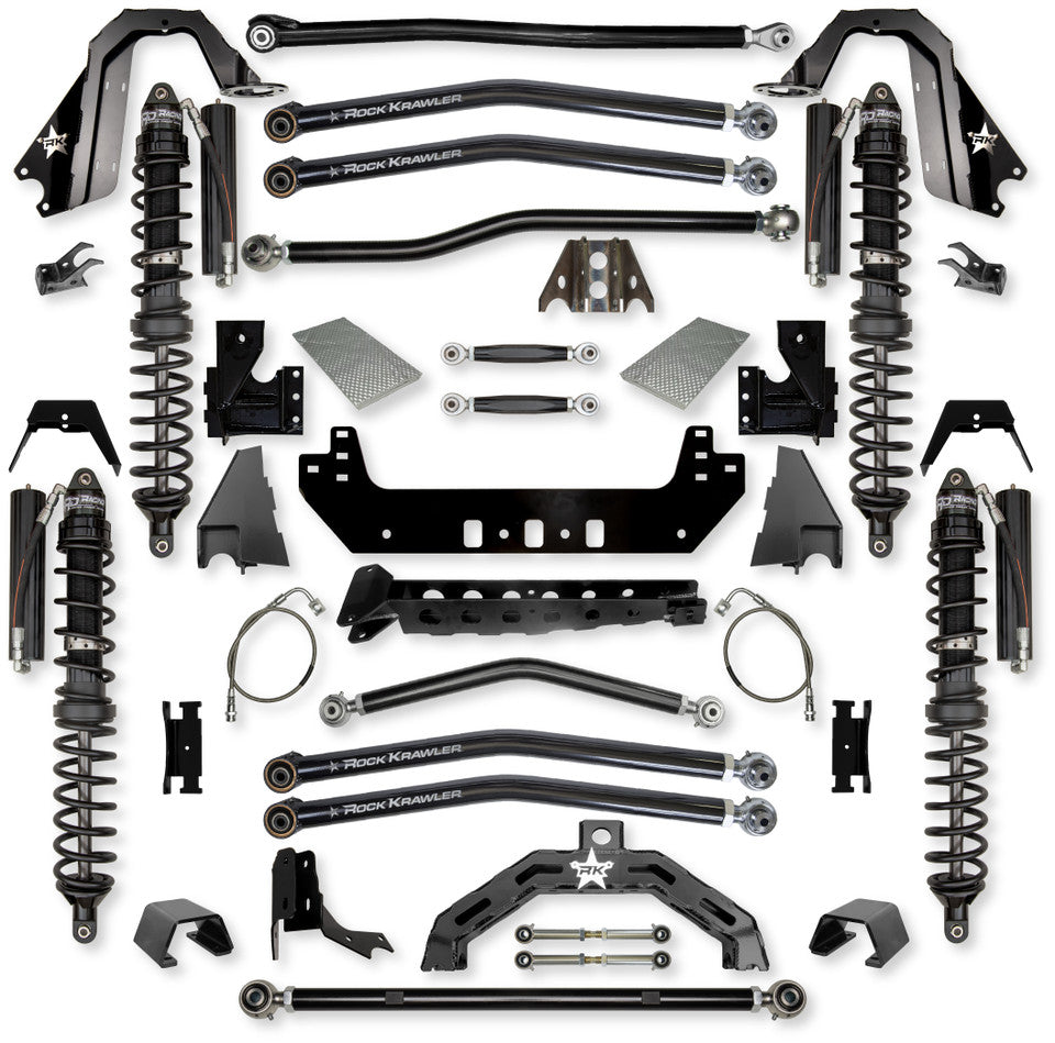 Rock Krawler 4.5" X-Factor X2 COILOVER "No Limits" Long-Arm Suspension System for Jeep Gladiator JT (Diesel Models)