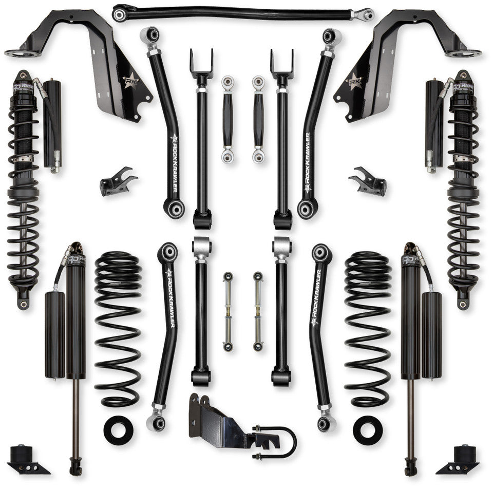Rock Krawler 3.5" Adventure - X COILOVER "No Limits" Mid-Arm Suspension System for Jeep Wrangler JL (Gas Models)