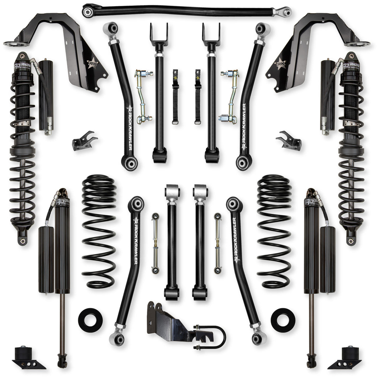 Rock Krawler 3.5" Adventure - X COILOVER Mid-Arm Suspension System for Jeep Wrangler JLU (Diesel Models)