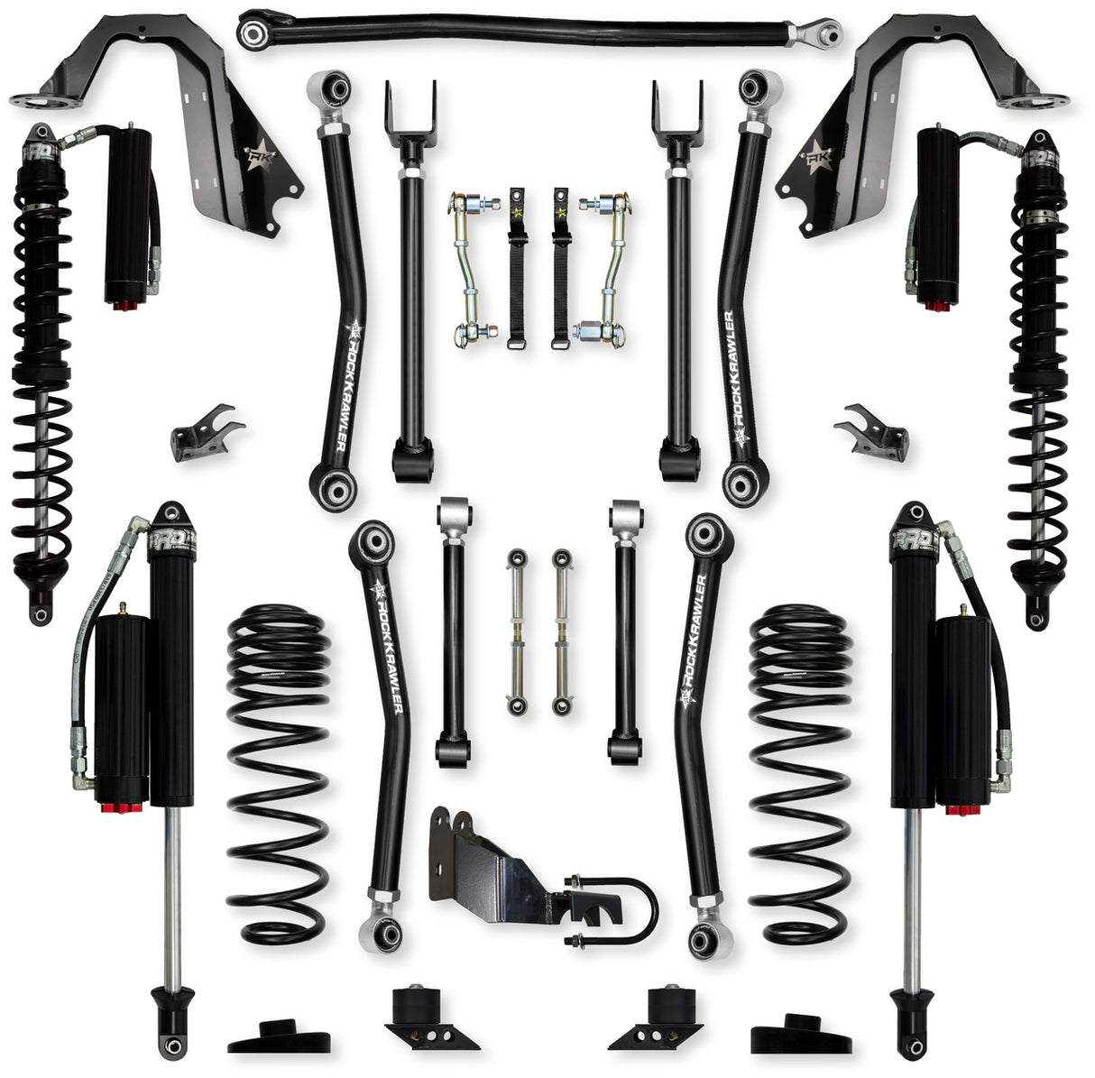 Rock Krawler 3.5" Adventure - X COILOVER Mid-Arm Suspension System for Jeep Wrangler JLU (Diesel Models)