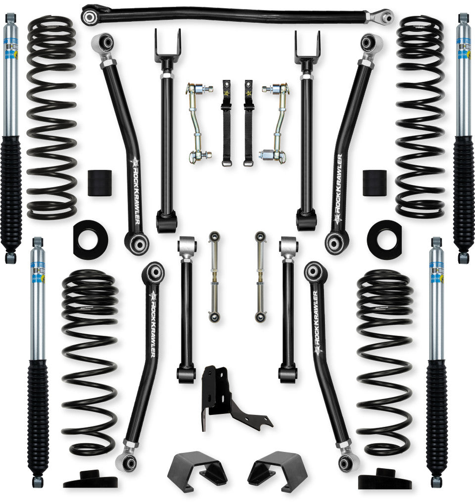 Rock Krawler 3.0" Overland X Mid-Arm Suspension System for Jeep Gladiator JT (Gas Models)