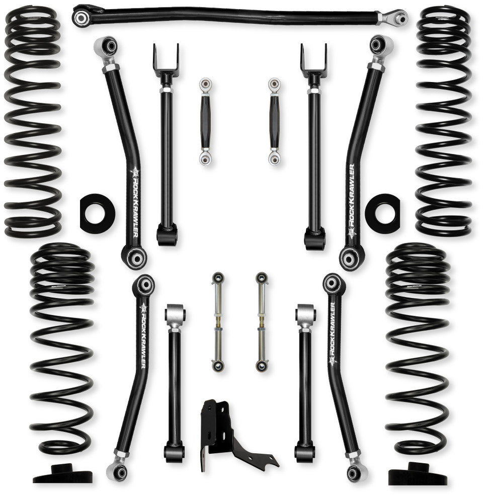Rock Krawler 3.0" Overland X "No Limits" Mid-Arm Suspension System for Jeep Gladiator JT (Gas Models)