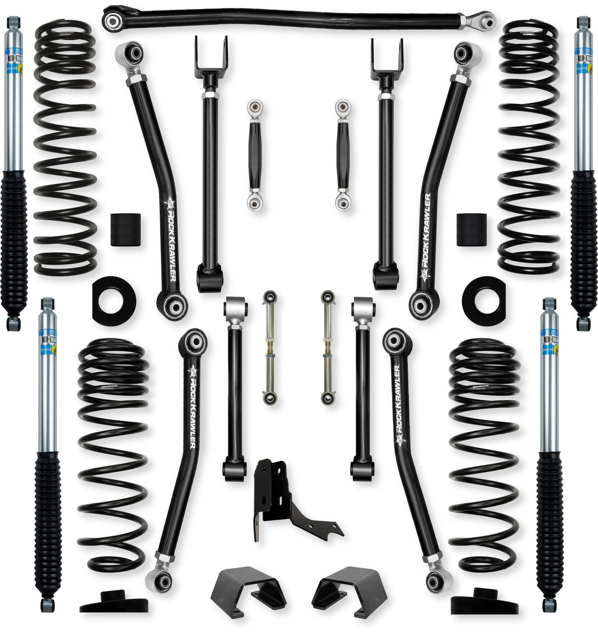 Rock Krawler 3.0" Overland X "No Limits" Mid-Arm Suspension System for Jeep Gladiator JT (Gas Models)
