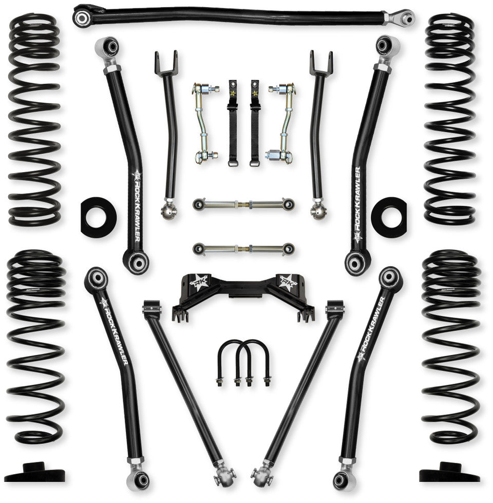 Rock Krawler 3.0" Overland X PRO Mid-Arm Suspension System for Jeep Gladiator JT (Gas Models)
