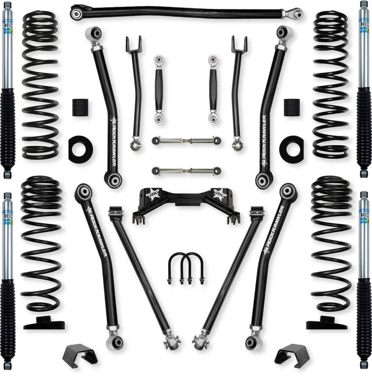 Rock Krawler 3.0" Overland X PRO "No Limits" Mid-Arm Suspension System for Jeep Gladiator JT (Gas Models)