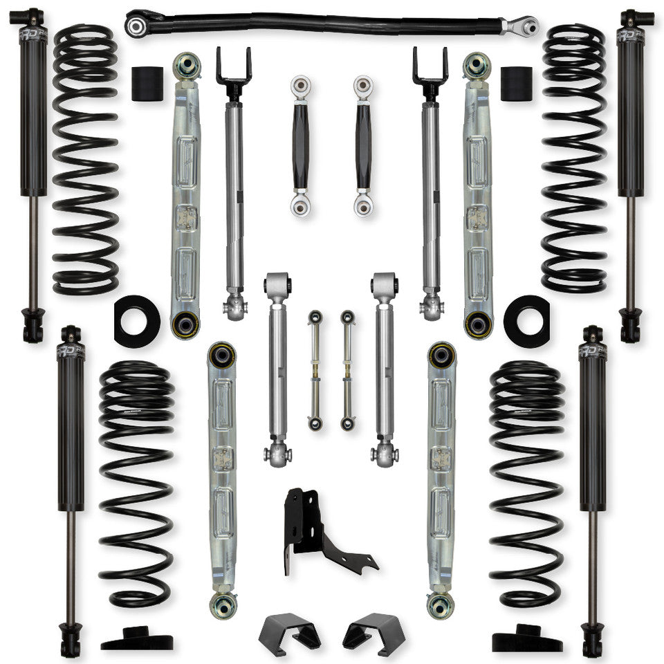 Rock Krawler 3.0" X-Factor PRO ELITE "No Limits" Mid-Arm Suspension System for Jeep Gladiator JT (Gas Models)