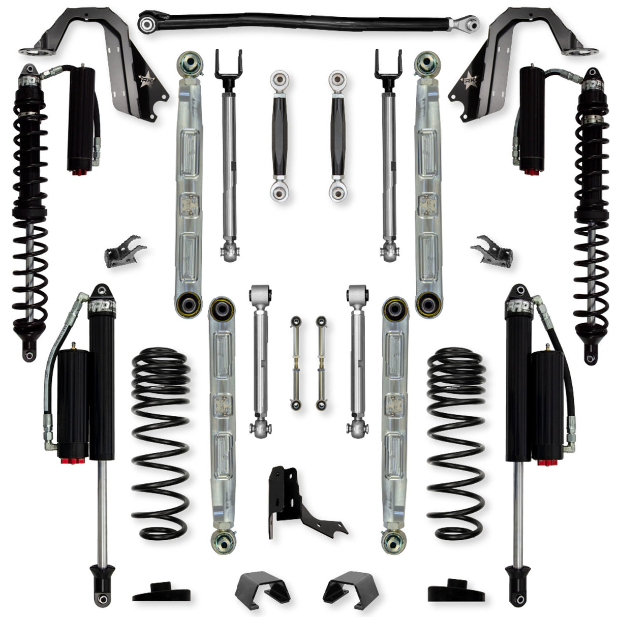 Rock Krawler 3.0" X-Factor PRO ELITE COILOVER "No Limits" Mid-Arm Suspension System for Jeep Gladiator JT (Diesel Models)