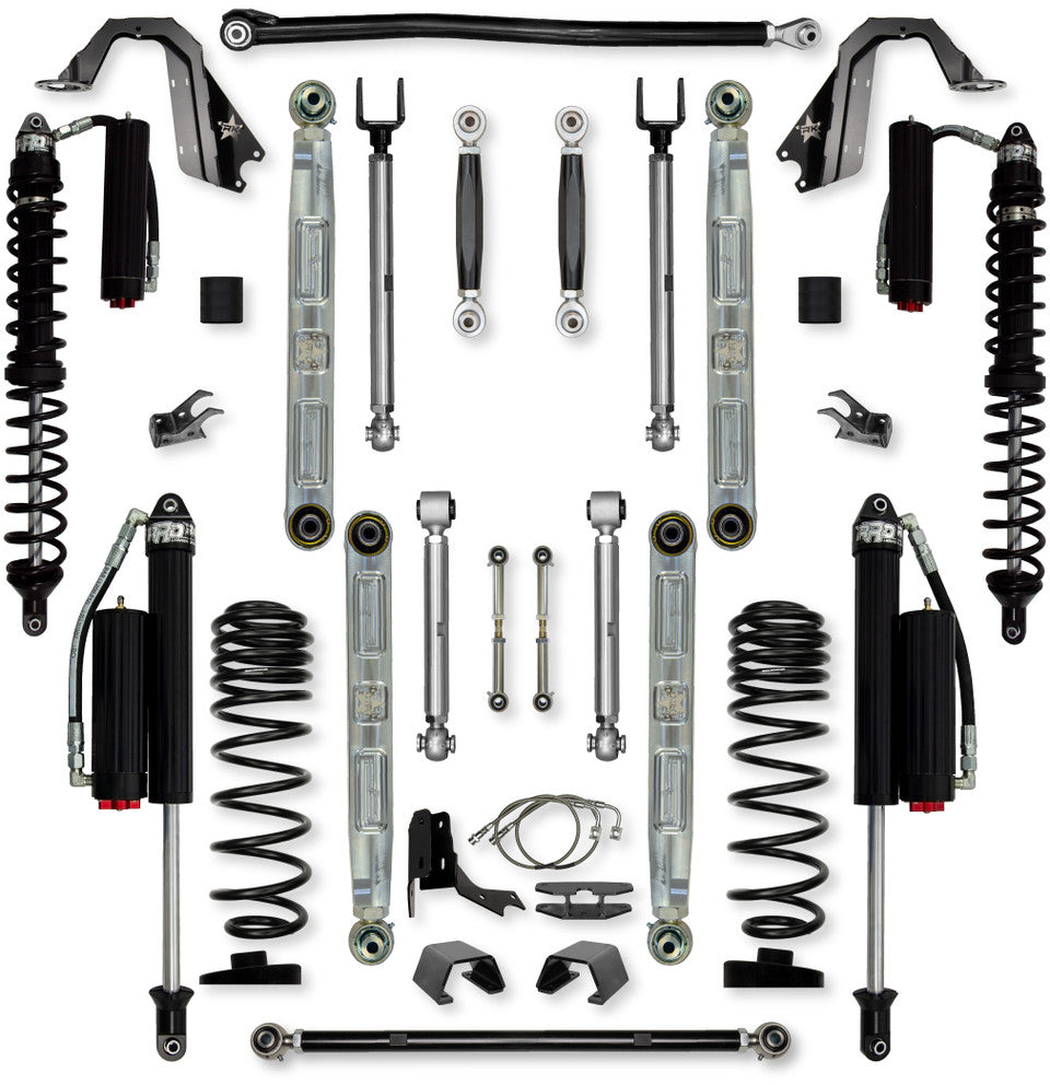 Rock Krawler 4.5" X-Factor PRO ELITE COILOVER "No Limits" Mid-Arm Suspension System for Jeep Gladiator JT (Gas Models)