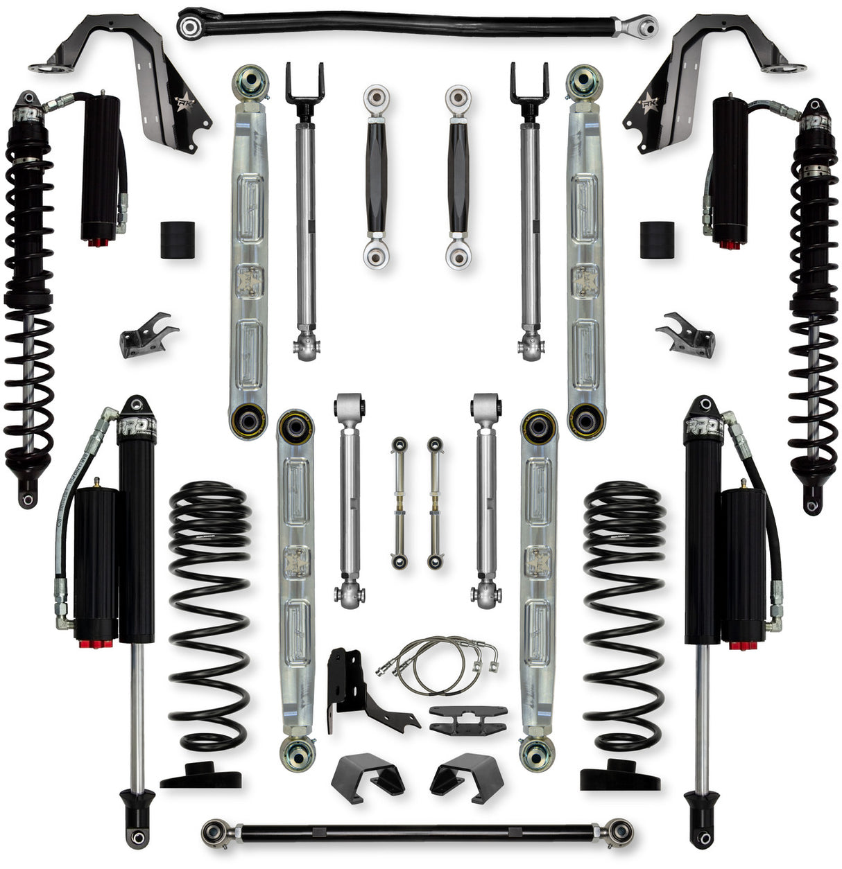 Rock Krawler 4.5" X-Factor PRO ELITE COILOVER "No Limits" Mid-Arm Suspension System for Jeep Gladiator JT (Diesel Models)