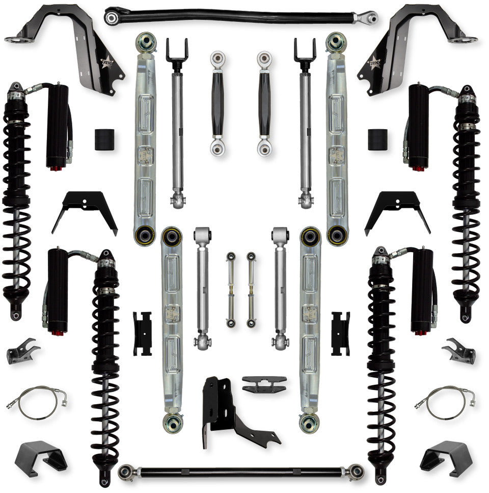 Rock Krawler 4.5" X-Factor PRO ELITE COILOVER "No Limits" Mid-Arm Suspension System for Jeep Gladiator JT (Diesel Models)