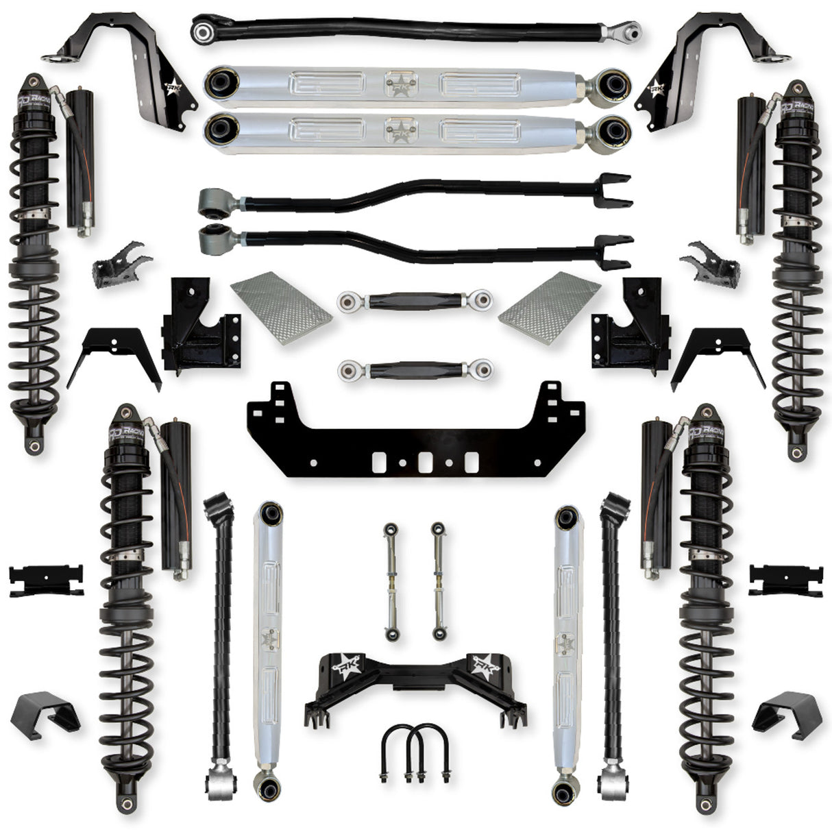 Rock Krawler 3.0" Silverback PRO ELITE COILOVER "No Limits" Long-Arm Suspension System for Jeep Gladiator (Gas Models)