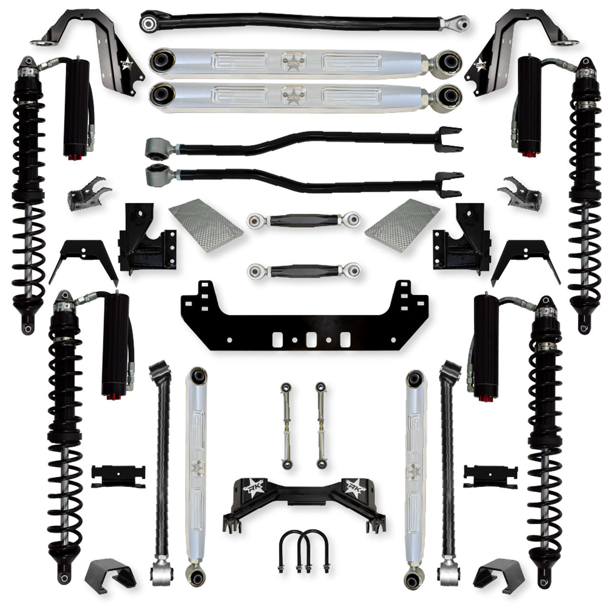 Rock Krawler 3.0" Silverback PRO ELITE COILOVER "No Limits" Long-Arm Suspension System for Jeep Gladiator (Gas Models)