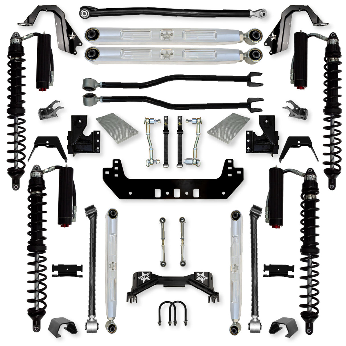 Rock Krawler 3.0" Silverback PRO ELITE COILOVER Long-Arm Suspension System for Jeep Gladiator (Gas Models)