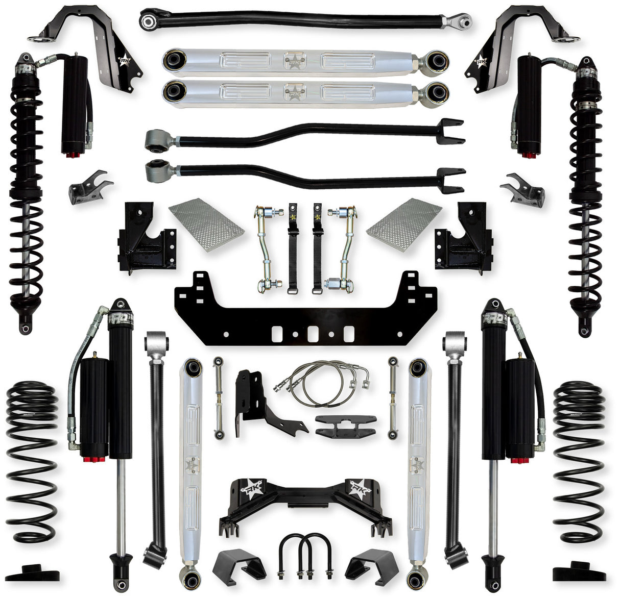Rock Krawler 4.5" Silverback PRO ELITE COILOVERS Long-Arm Suspension System for Jeep Gladiator (Gas Models)