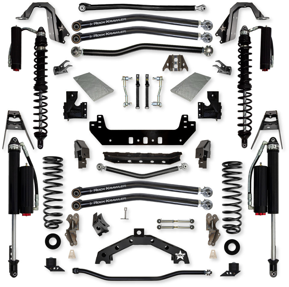 Rock Krawler 4.5" X-Factor X2 COILOVER Long-Arm Suspension System for Jeep Wrangler JL (Gas Models)