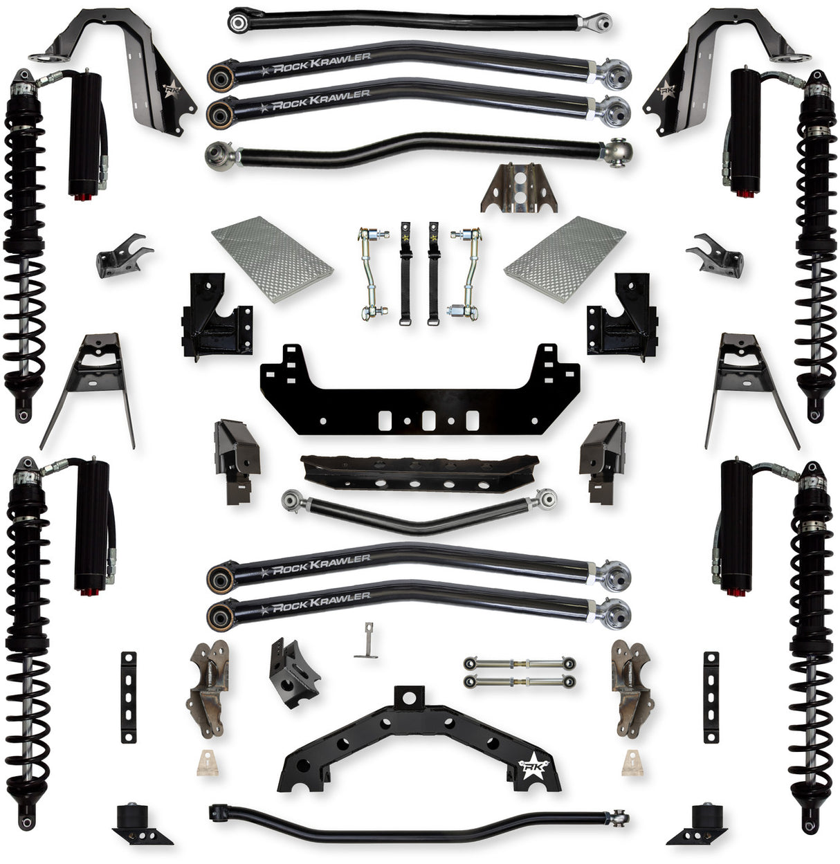 Rock Krawler 4.5" X-Factor X2 COILOVER Long-Arm Suspension System for Jeep Wrangler JL (Gas Models)