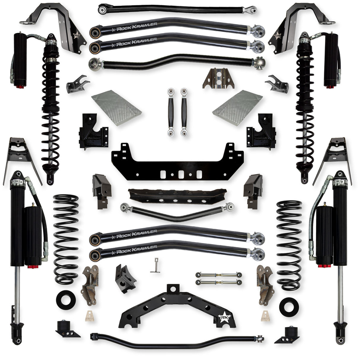 Rock Krawler 3.5" X-Factor X2 COILOVER "No Limits" Long-Arm Suspension System for Jeep Wrangler JL (Gas Models)