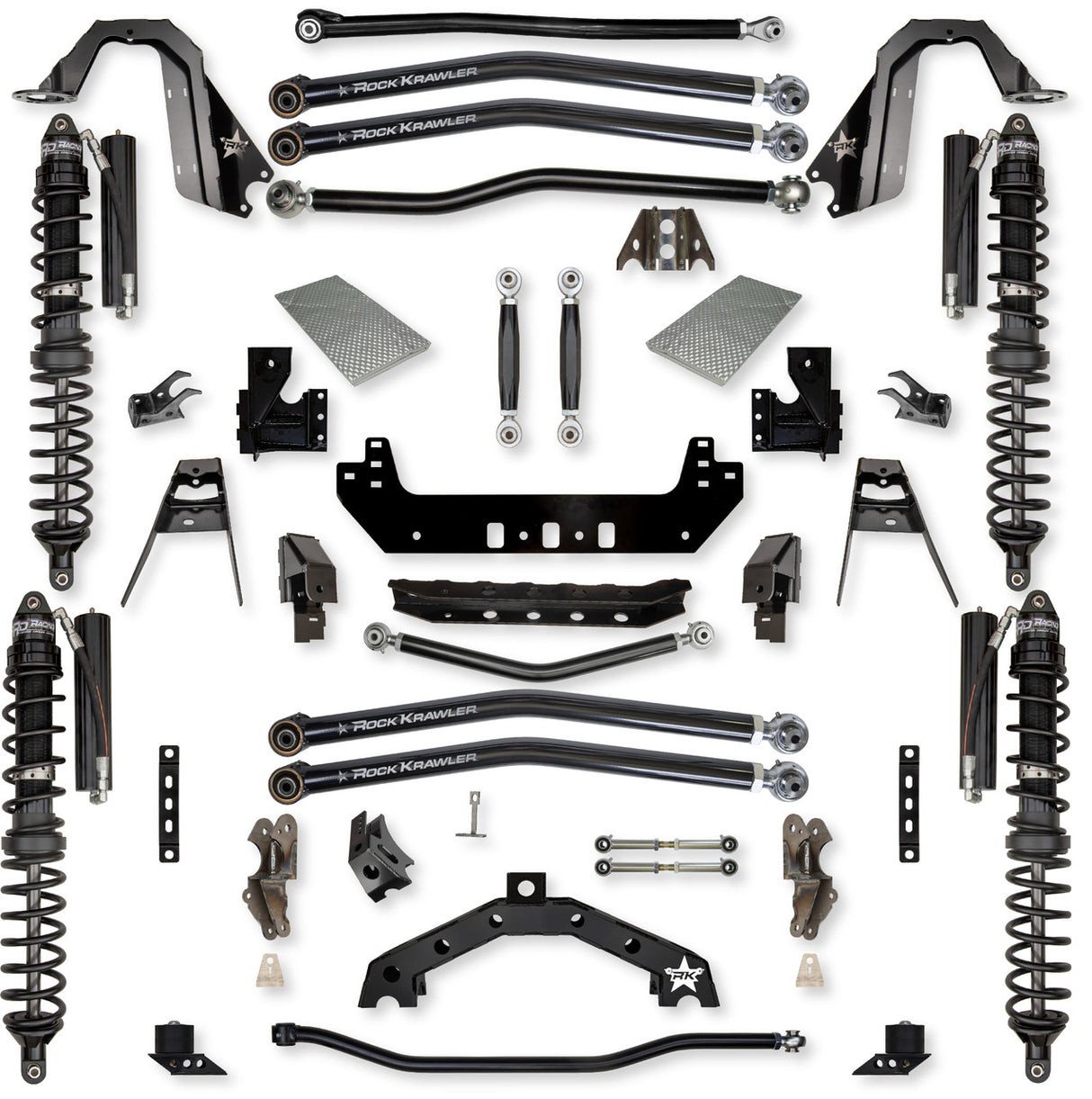 Rock Krawler 3.5" X-Factor X2 COILOVER "No Limits" Long-Arm Suspension System for Jeep Wrangler JL (Gas Models)