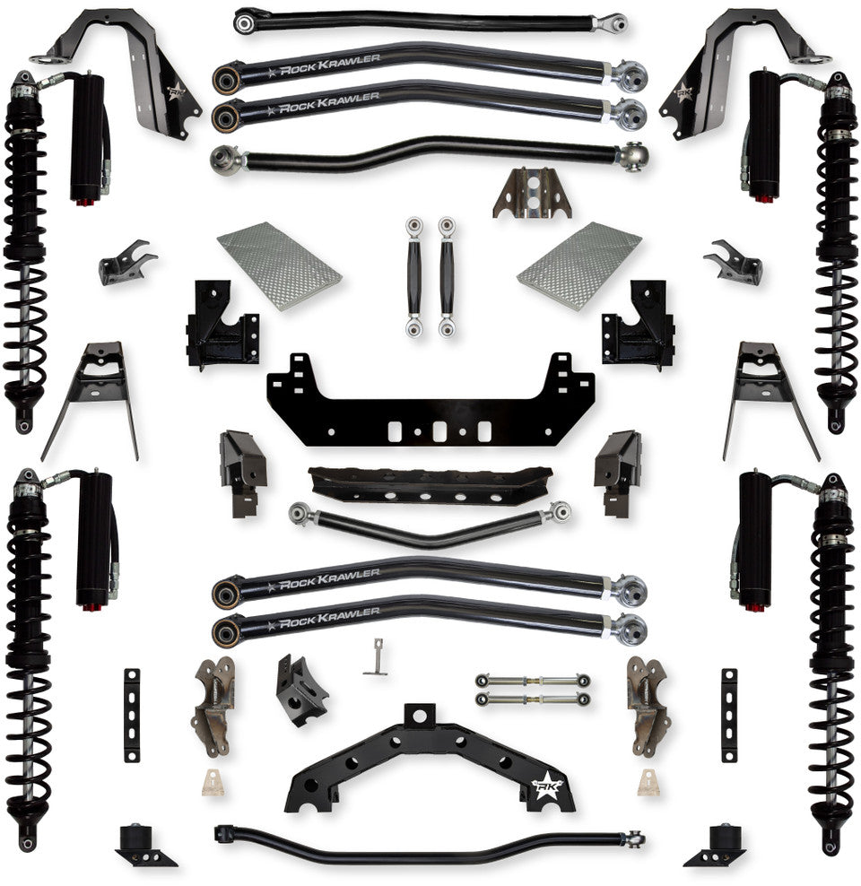 Rock Krawler 3.5" X-Factor X2 COILOVER "No Limits" Long-Arm Suspension System for Jeep Wrangler JL (Gas Models)