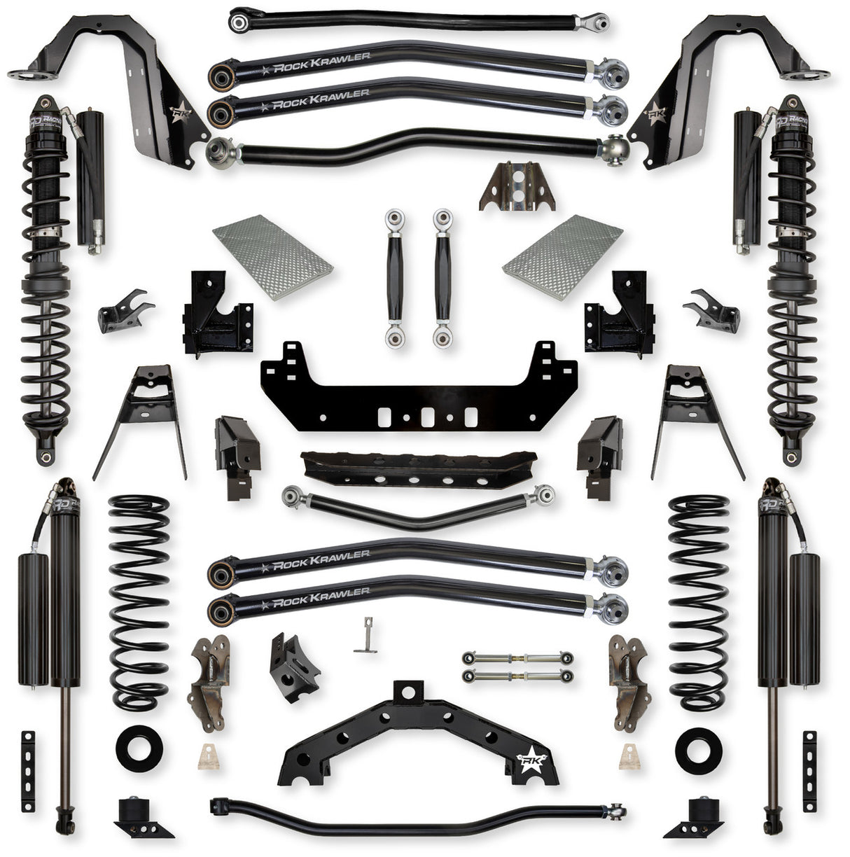 Rock Krawler 4.5" X-Factor X2 COILOVER "No Limits" Long-Arm Suspension System for Jeep Wrangler JL (Gas Models)