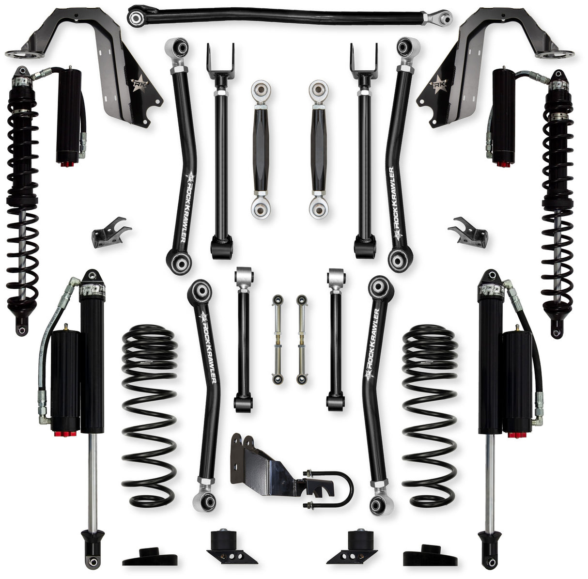 Rock Krawler 4.5" Adventure - X COILOVER "No Limits" Mid-Arm Suspension System for Jeep Wrangler JLU (Diesel Models)