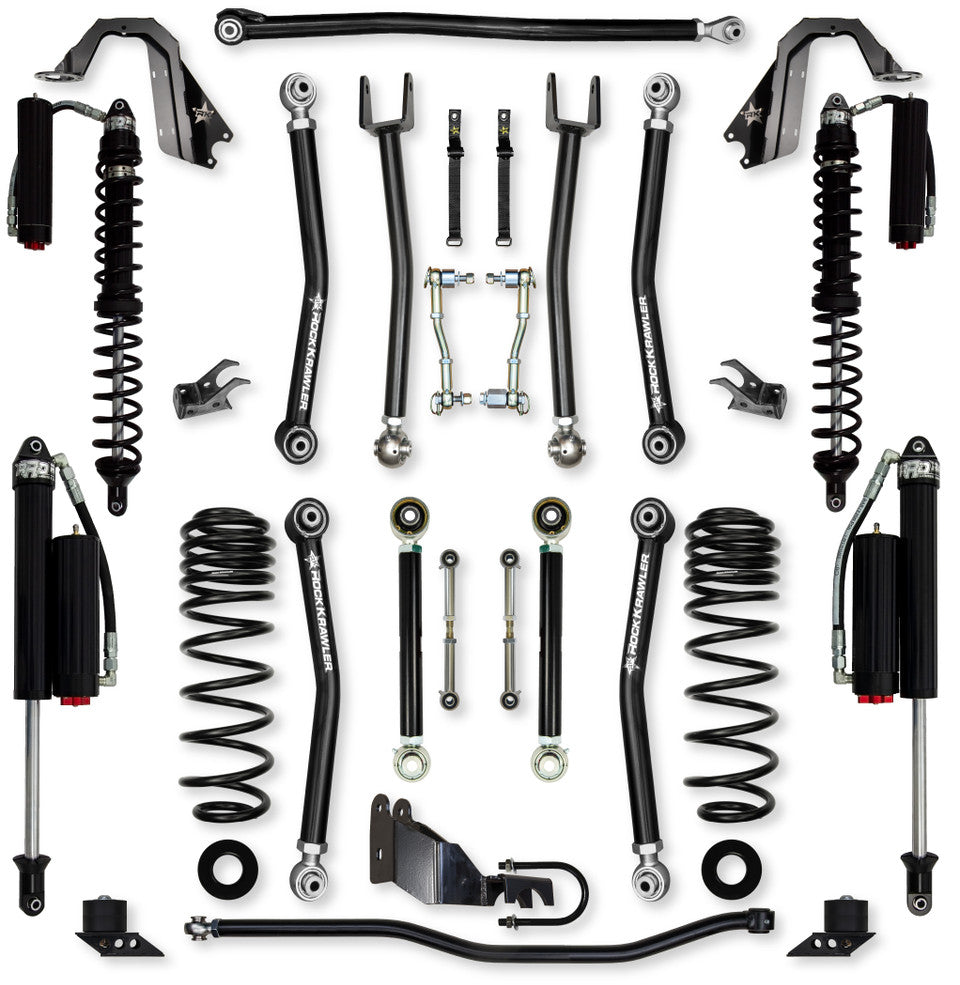 Rock Krawler 3.5" X-Factor COILOVER Mid-Arm Suspension System for Jeep Wrangler JL (Gas Models)
